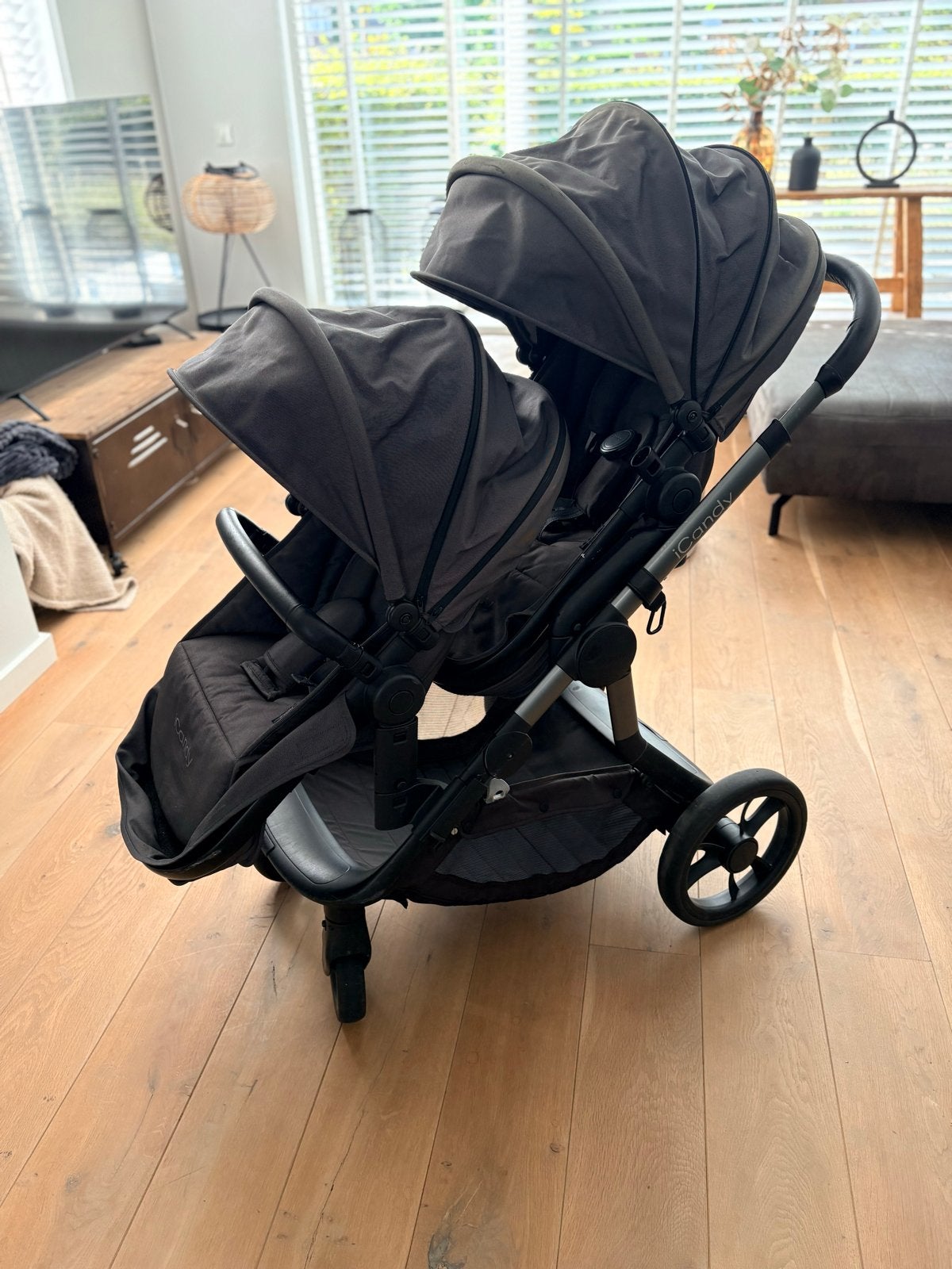 Duowagen kinderwagen / tweelingwagen–baby + peuter –compleet, Kinderen en Baby's, Gebruikt, Duowagen, Ophalen, Kinderwagen