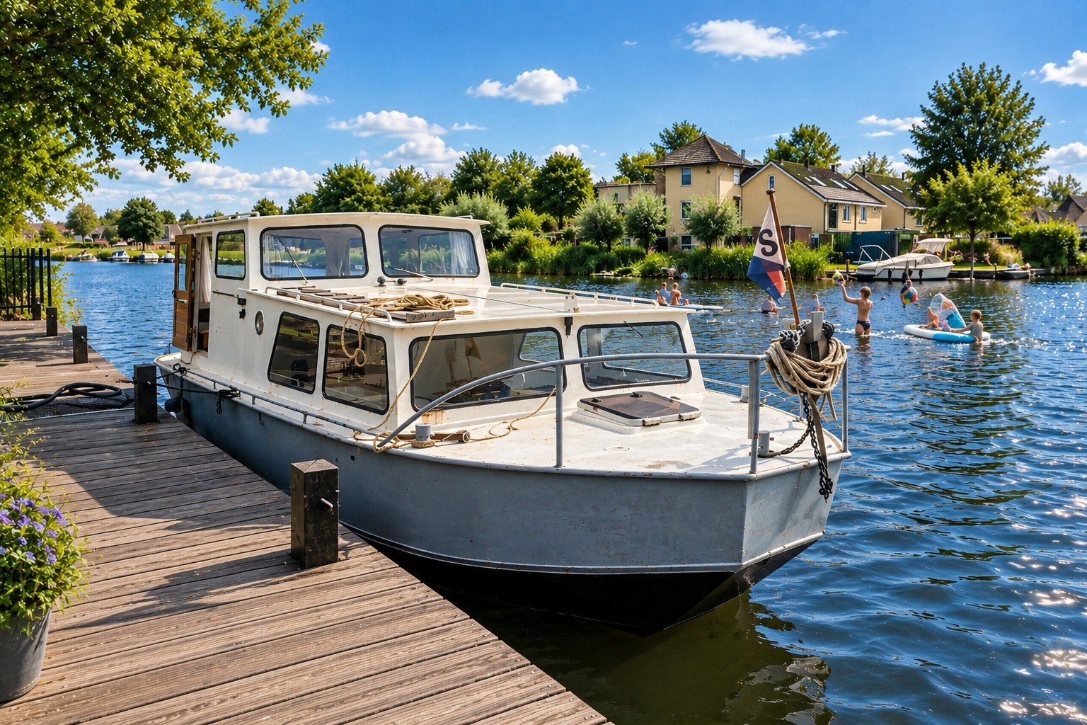 Karakteristieke Friese praam Vrijheid, natuur avontuur, Watersport en Boten, Motorboten en Motorjachten, Binnenboordmotor, Diesel