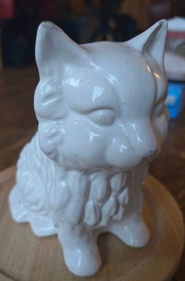 Leuke bloempot in de vorm van een kat, Gebruikt, Ophalen of Verzenden, Balkon, Overige vormen