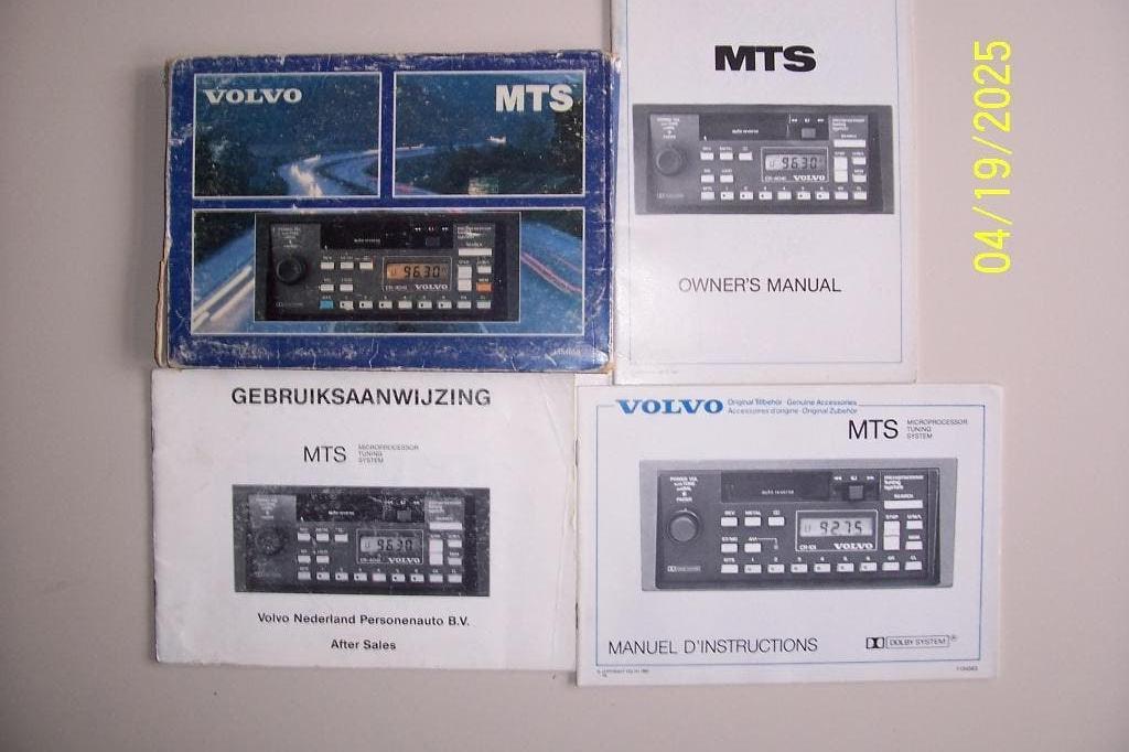 Gebruiksaanwijzing Volvo-autoradio CR-4041 compleet, Ophalen of Verzenden