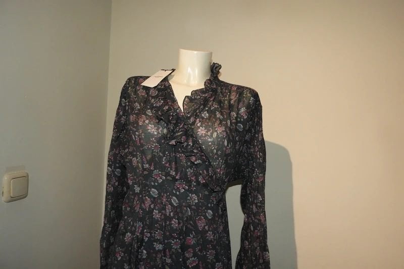Isabel Marant Etoile wrapdress wikkel jurk print groen Nieuw, Verzenden, Nieuw, Maat 38/40 (M), Isabel Marant