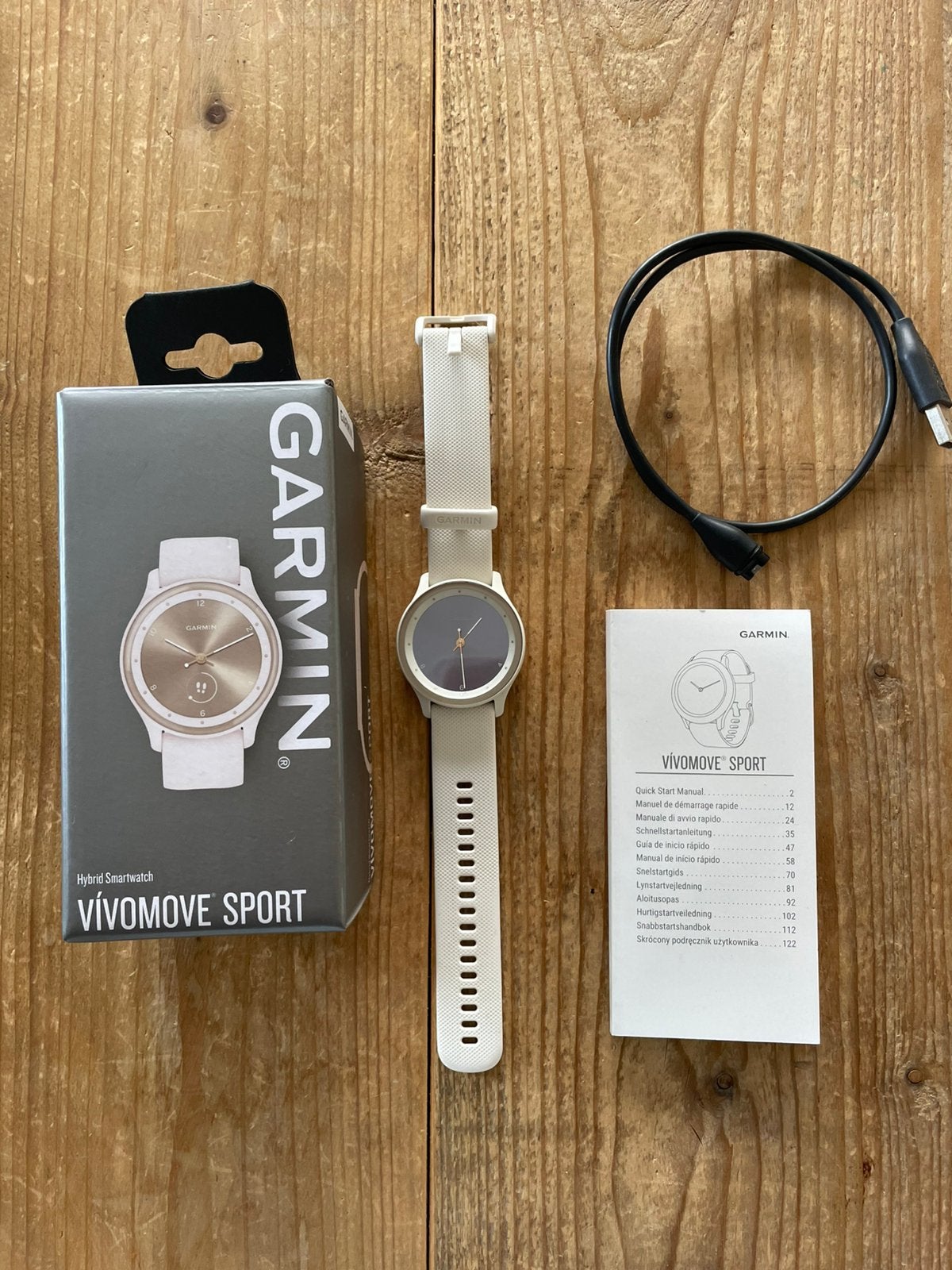 Garmin dames sporthorloge, Verzenden, Wit, Zo goed als nieuw, Hoogte