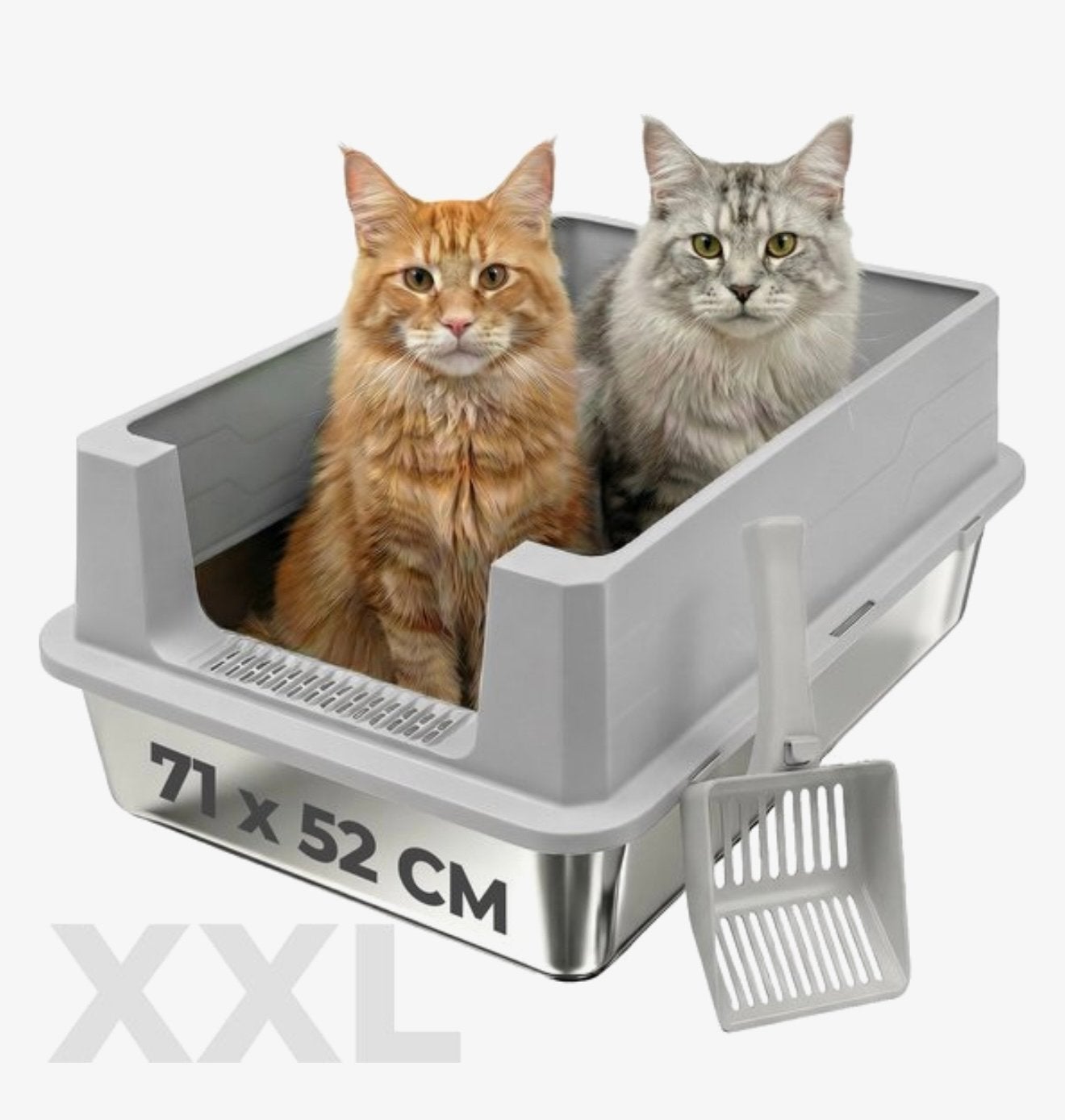 XXL roestvrijstalen kattenbak, Ophalen of Verzenden, Nieuw, Open