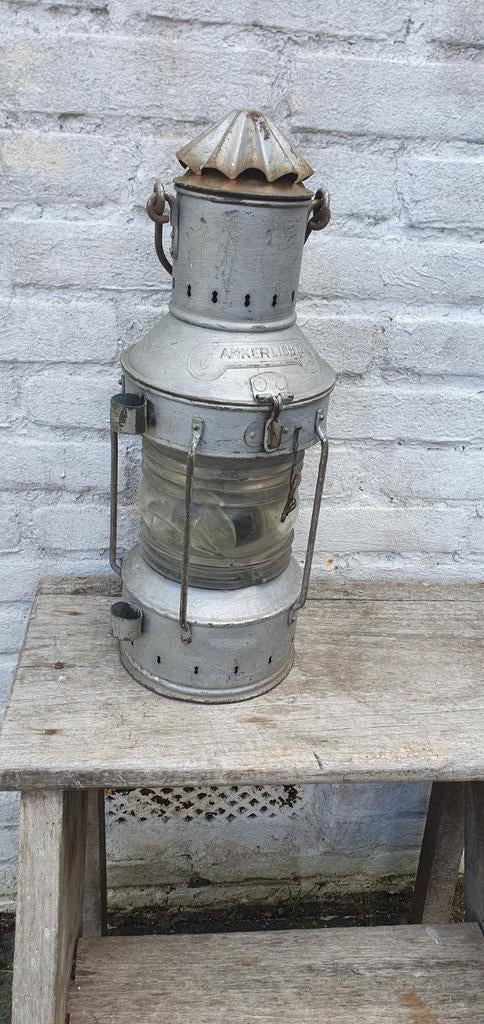 Antiek verweerd Ankerlicht scheepslantaarn lantaarn, Ophalen of Verzenden
