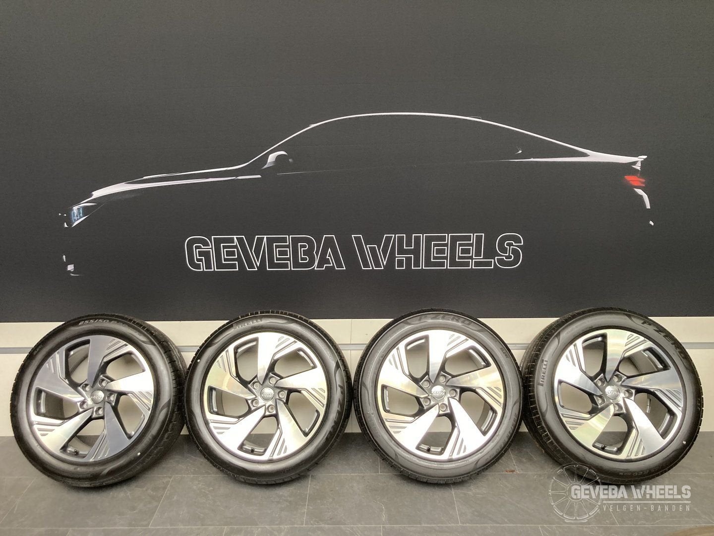20” originele Audi Q6 Etron GF velgen banden breedset 5x130, Auto-onderdelen, Banden en Velgen, Gebruikt, 255 mm, -, -