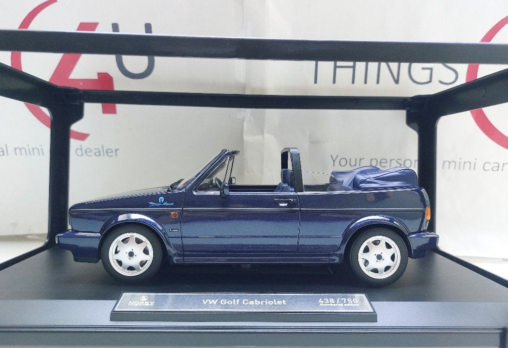 Norev 1:18 Volkswagen Golf 1 cabriolet Etienne Aigner blauw, Hobby en Vrije tijd, Modelauto's | 1:18, Ophalen of Verzenden, Nieuw