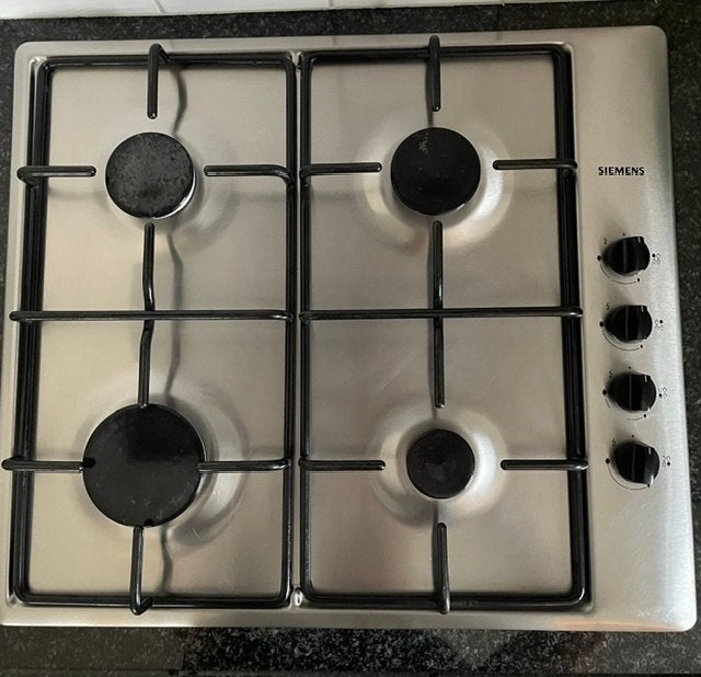 Siemens gas-kookplaat, Witgoed en Apparatuur, Kookplaten, Ophalen, Gebruikt, 4 kookzones, Inbouw