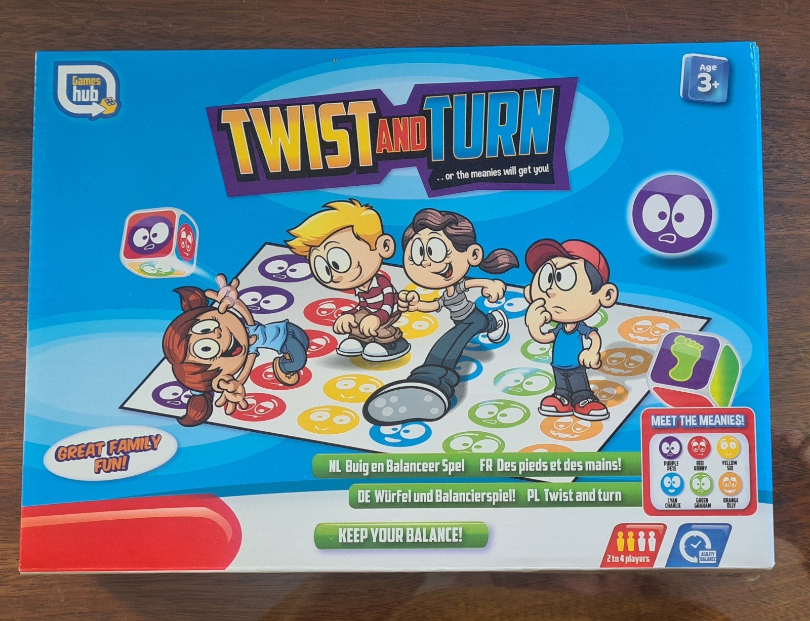 Twist and Turn - Balansspel voor het hele gezin, Drie of vier spelers, Ophalen of Verzenden, Gebruikt, Games Hub