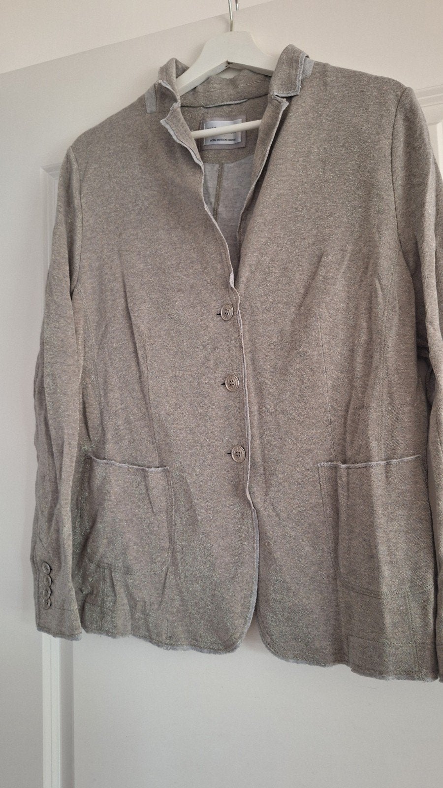Prachtige grijze/glitter blazer White Label draagmt 42/44, Maat 42/44 (L), Ophalen of Verzenden, Jasje, Gedragen