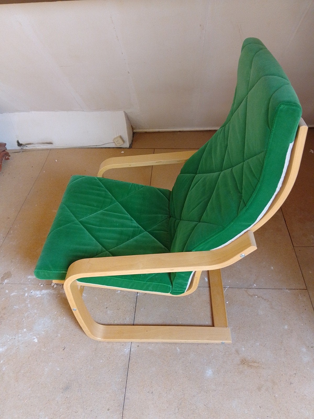 Groene IKEA stoel met houten frame, Ophalen, Hout, Gebruikt, Eén