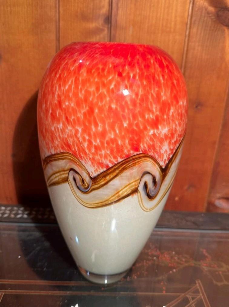 Vintage Art Glass decorative vaas, Ophalen of Verzenden
