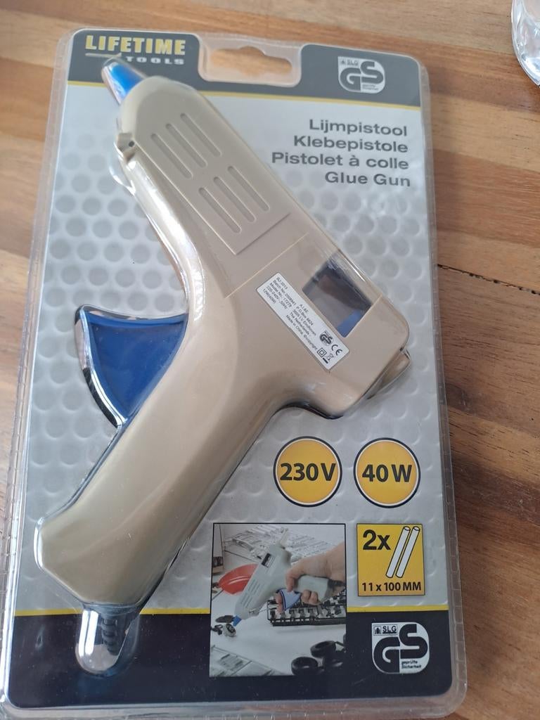 LIFETIME TOOLS Lijmpistool 230V 40W met 2 lijmsticks, Ophalen of Verzenden, Nieuw