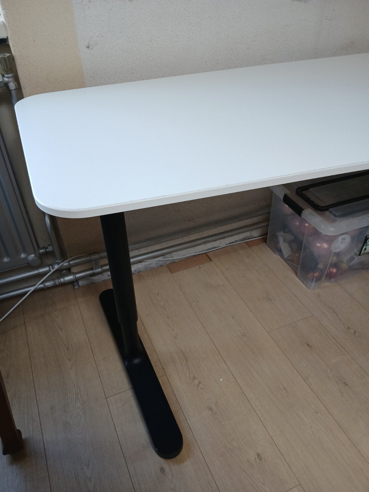 Compute bureau verstelbaar, Ophalen, 160 cm, Metaal, Hoekbureau