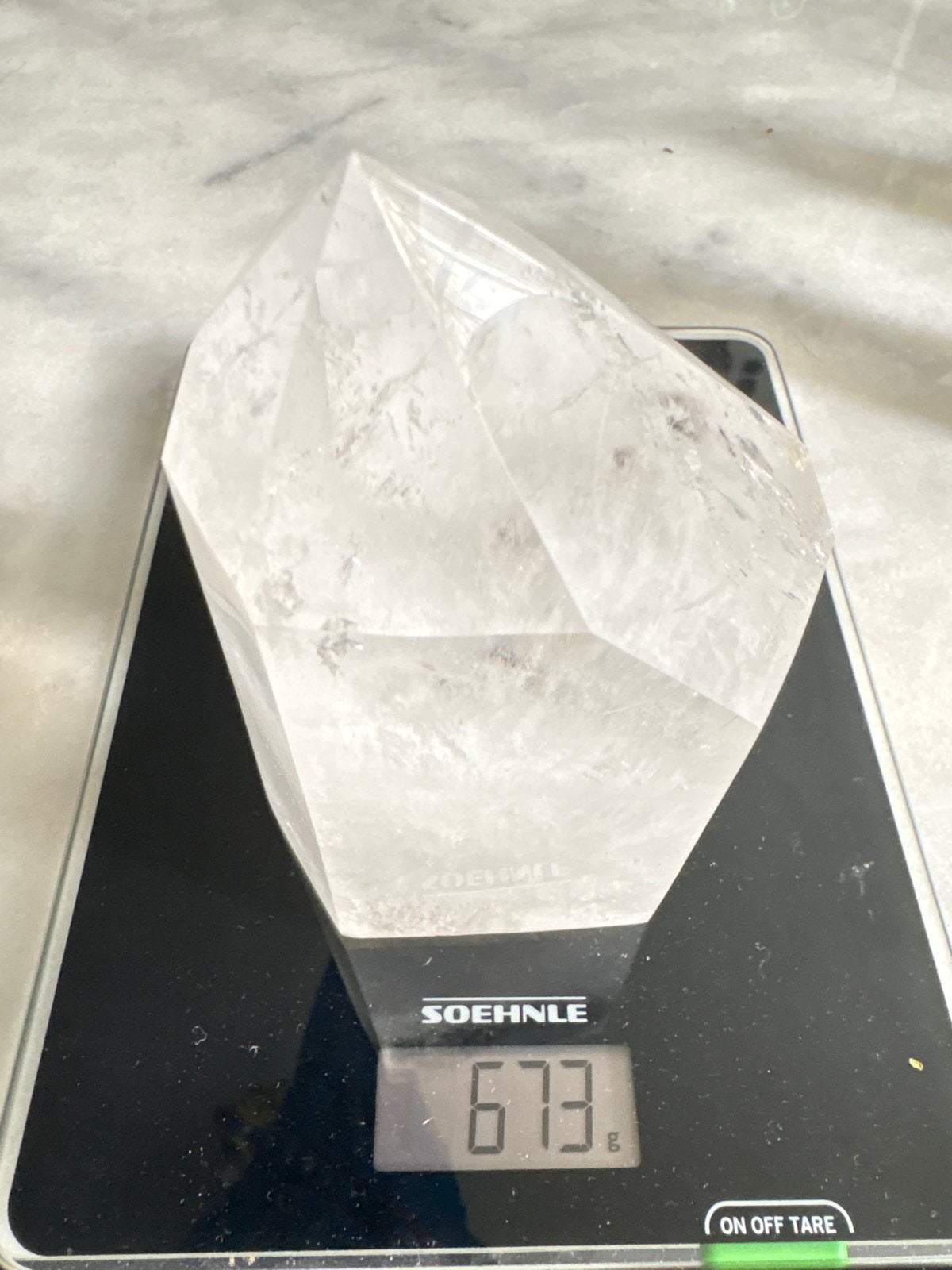 Grote Bergkristal Punt - 673 gram, Ophalen, Zo goed als nieuw