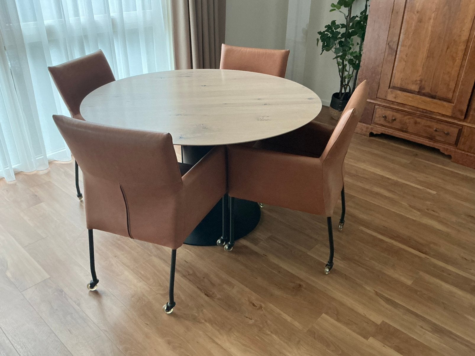 Design eettafel van Bert Plantagie., Huis en Inrichting, Tafels | Eettafels, Ophalen, Gebruikt, Vier personen, 100 tot 150 cm