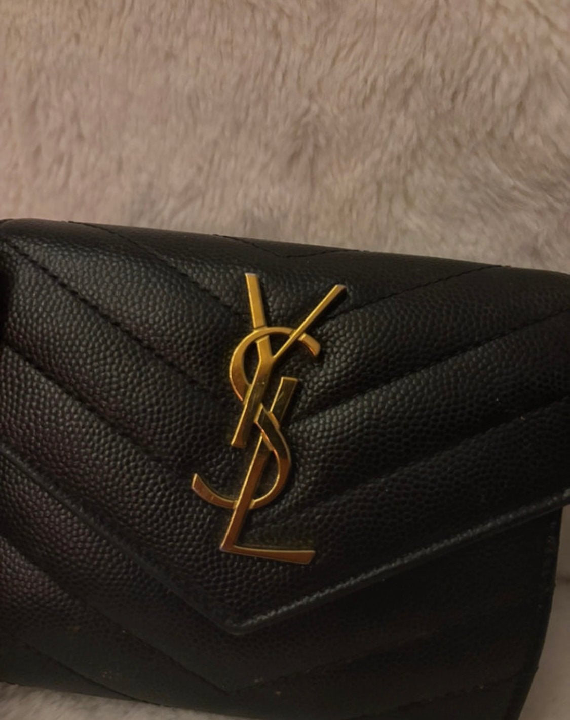 Yves Saint Laurent portemonnee, Ophalen of Verzenden, Zo goed als nieuw, Zwart