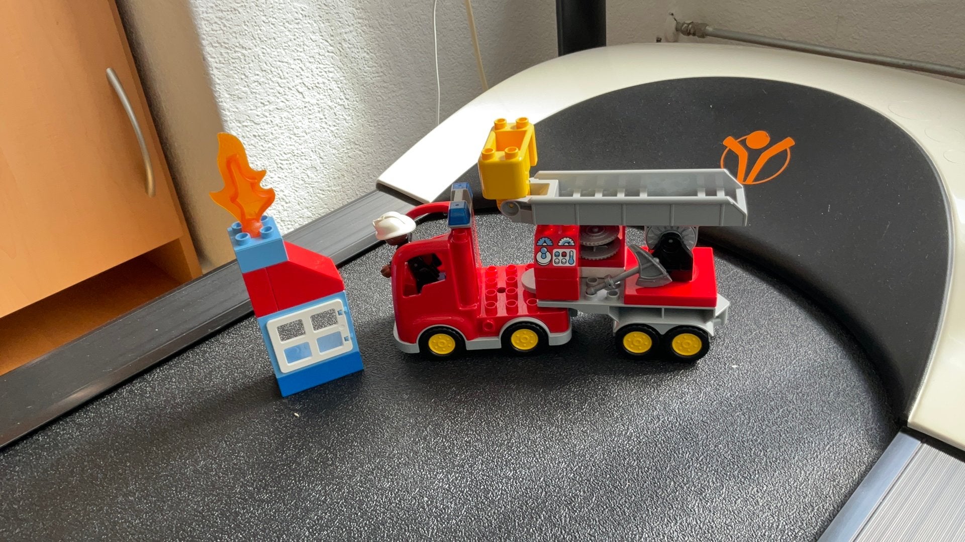 Brandweerwagen, Ophalen, Gebruikt, Duplo