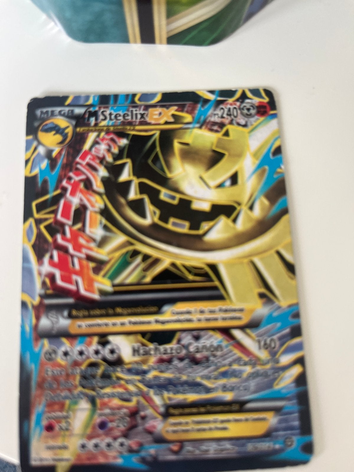 Mega Steelix EX Pokémon kaart, Ophalen of Verzenden, Gebruikt, Losse kaart