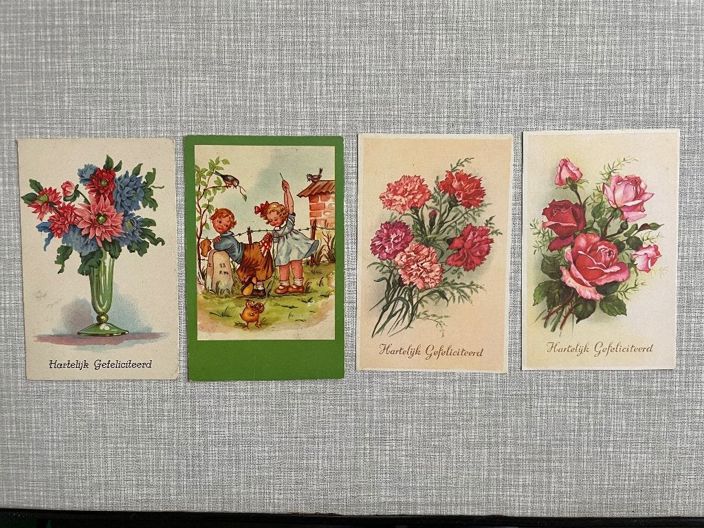 C298 Felicitatie Ansichtkaarten Gelopen en Ongelopen, Ophalen of Verzenden, 1960 tot 1980, Ongelopen