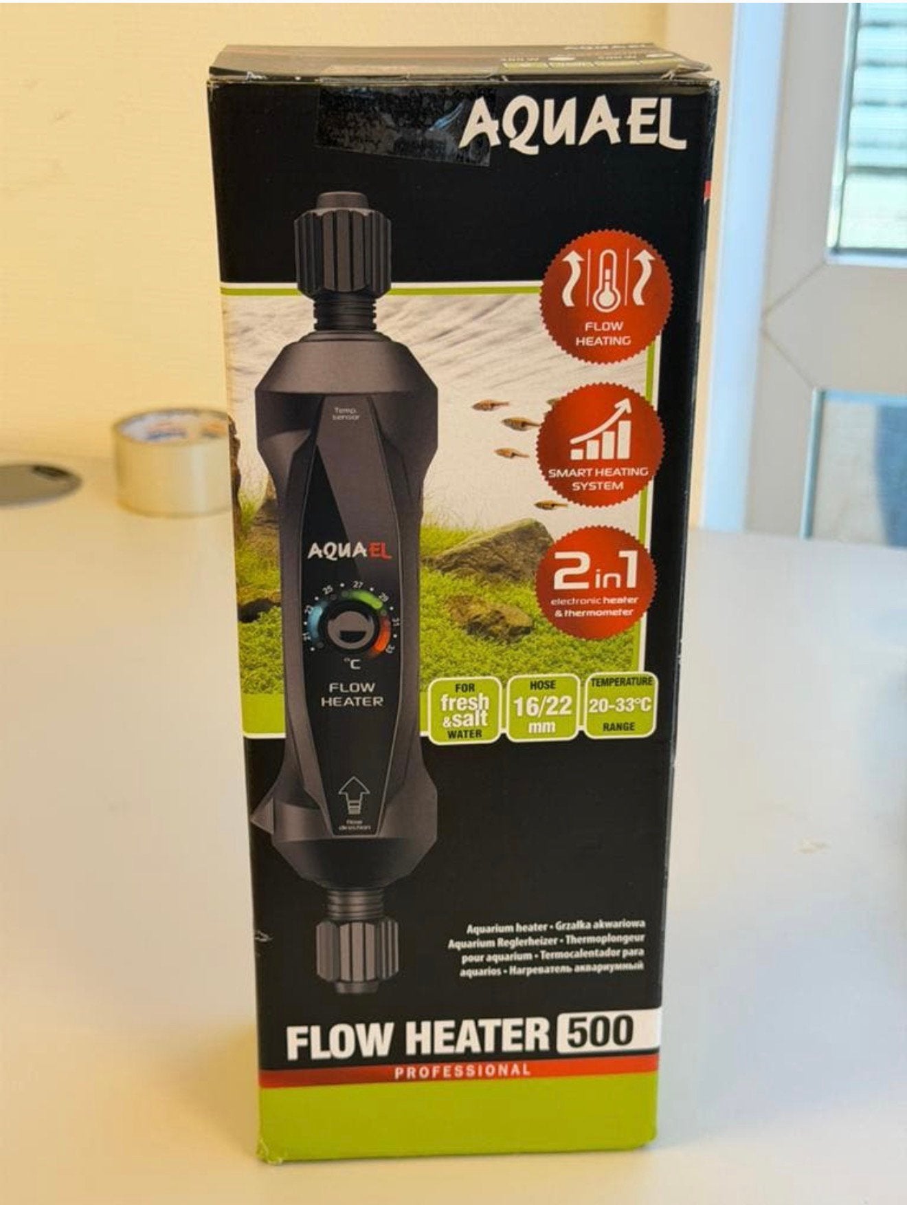 Aquael Flow Heater 500W Externe Aquarium Heater verwarming, L, Aquael, L, Verlichting of Verwarming