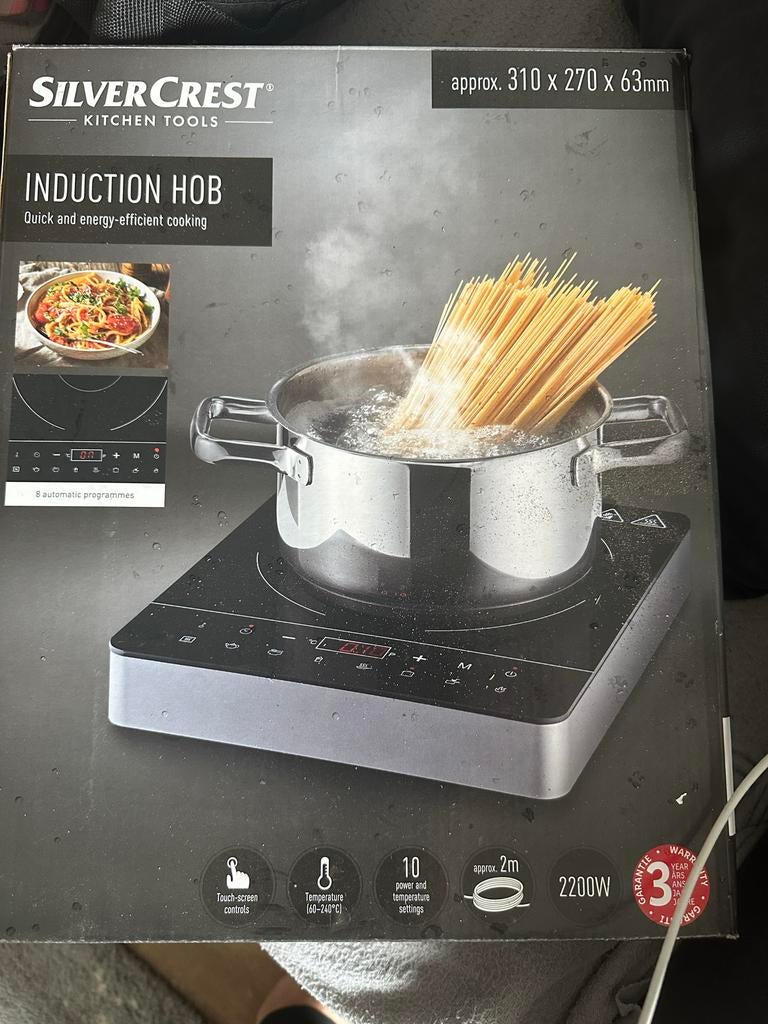 SilverCrest Inductiekookplaat - Snel en Energiezuinig Koken, Minder dan 45 cm, Nieuw, 3 kookzones of minder, Ophalen of Verzenden