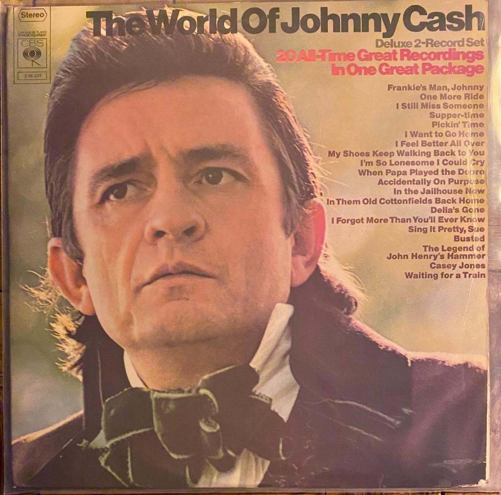 Johnny Cash – The World Of Johnny Cash (2LP, G/G+), Ophalen of Verzenden, Gebruikt, 12 inch
