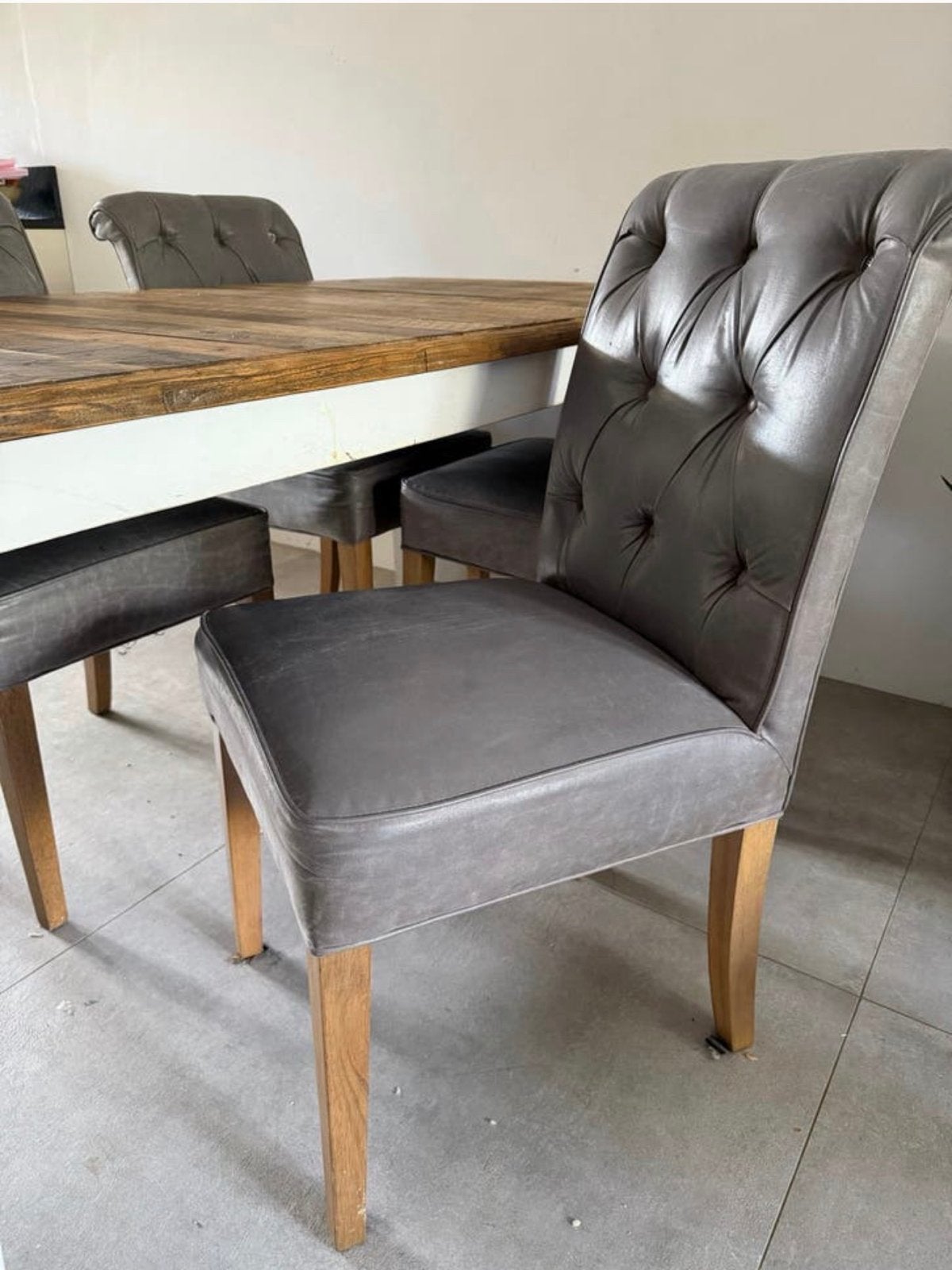 Riviera Maison Eettafel met 4 Stoelen, Huis en Inrichting, Tafels | Eettafels, Gebruikt, 50 tot 100 cm, 200 cm of meer, Vier personen