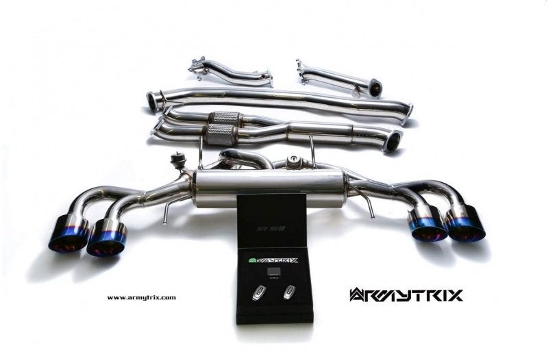 Armytrix RVS uitlaatsysteem burnt tips - Nissan R35 GTR GT-R, Ophalen of Verzenden