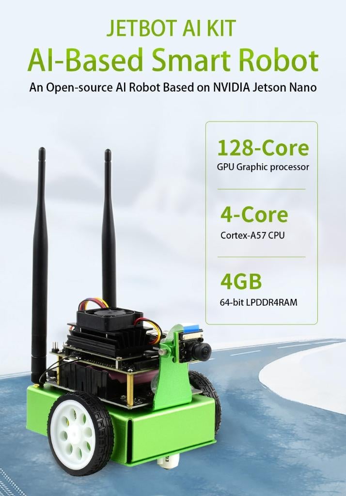 Waveshare JetBot AI Kit – AI-robot -  NVIDIA Jetson Nano, Computers en Software, Overige Computers en Software, Ophalen of Verzenden