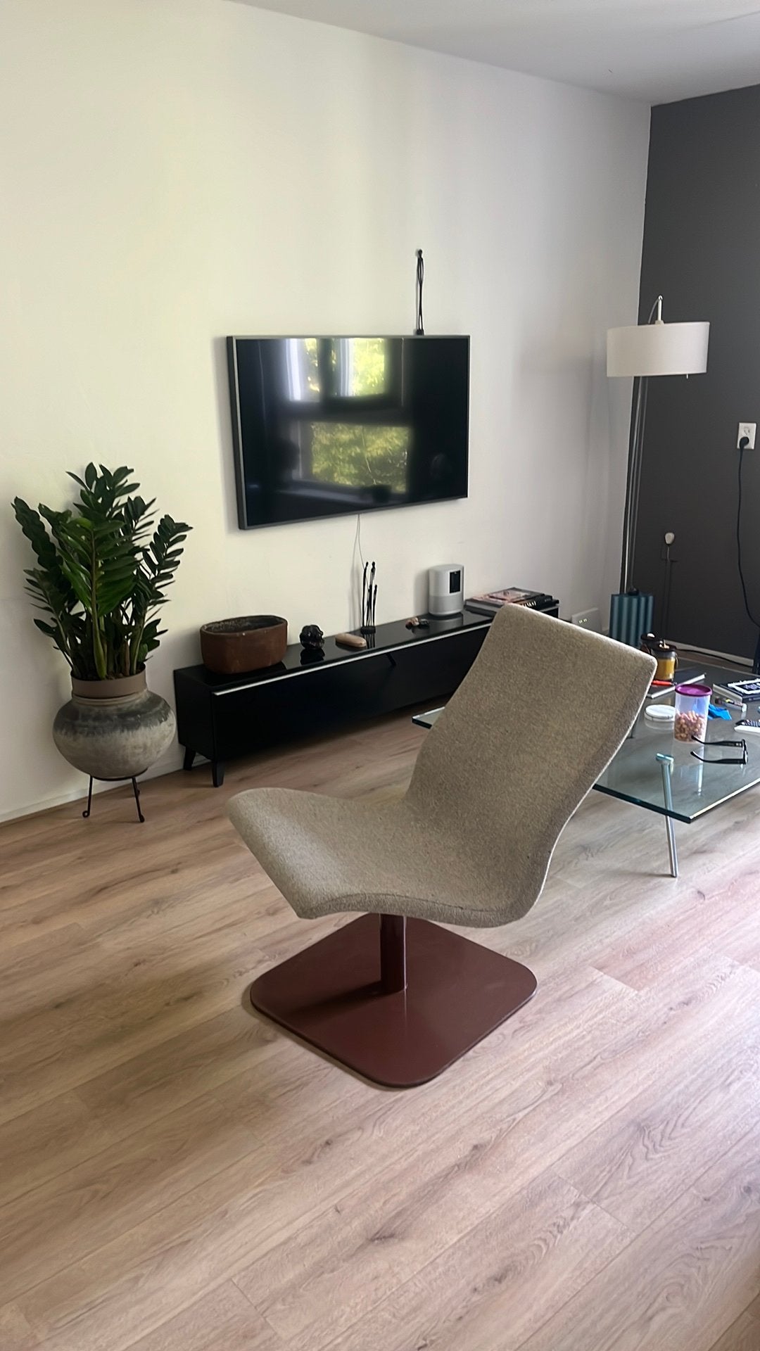 Design Klassieker: Hidden “St. Bas" Fauteuil – Goede Staat!, Ophalen, Gebruikt, Minder dan 75 cm, Stof