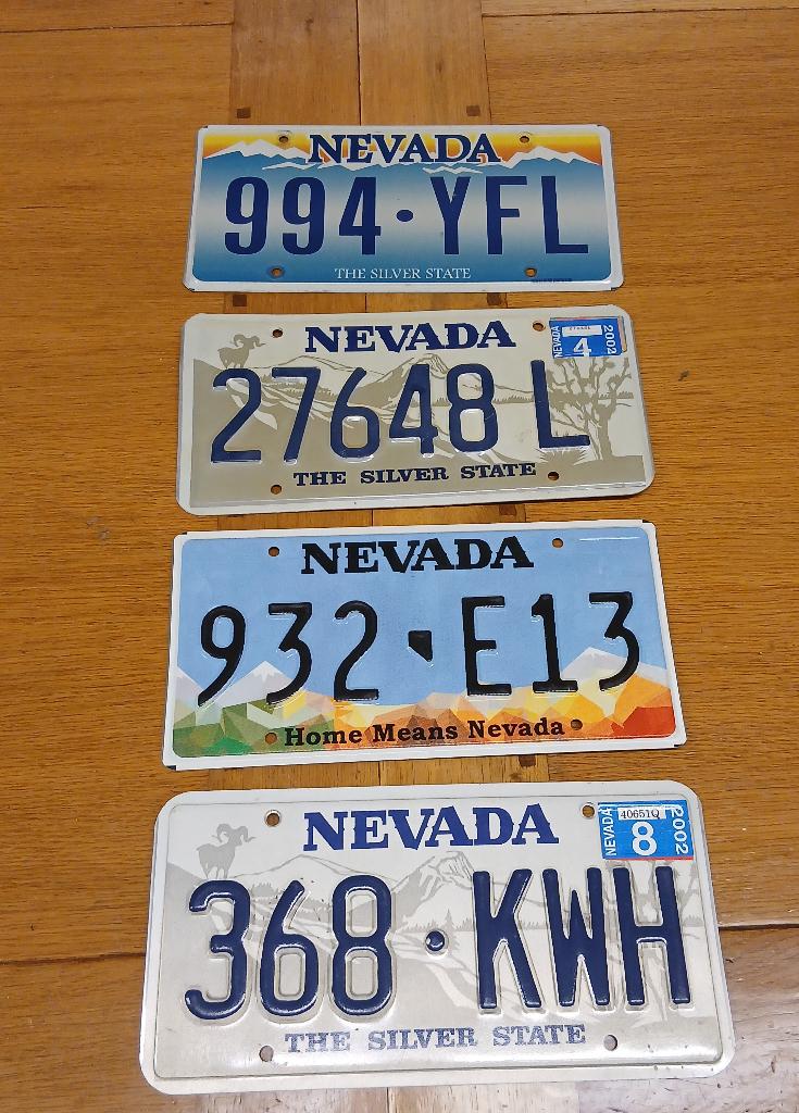 4 Kenteken platen Nevada U.S.A., Verzenden, Gebruikt, Auto's