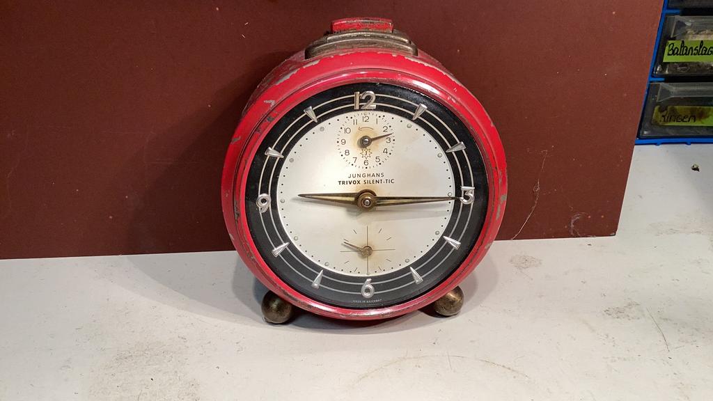 Junghans Trivox Silent Tic wekker plm 1955, Ophalen of Verzenden