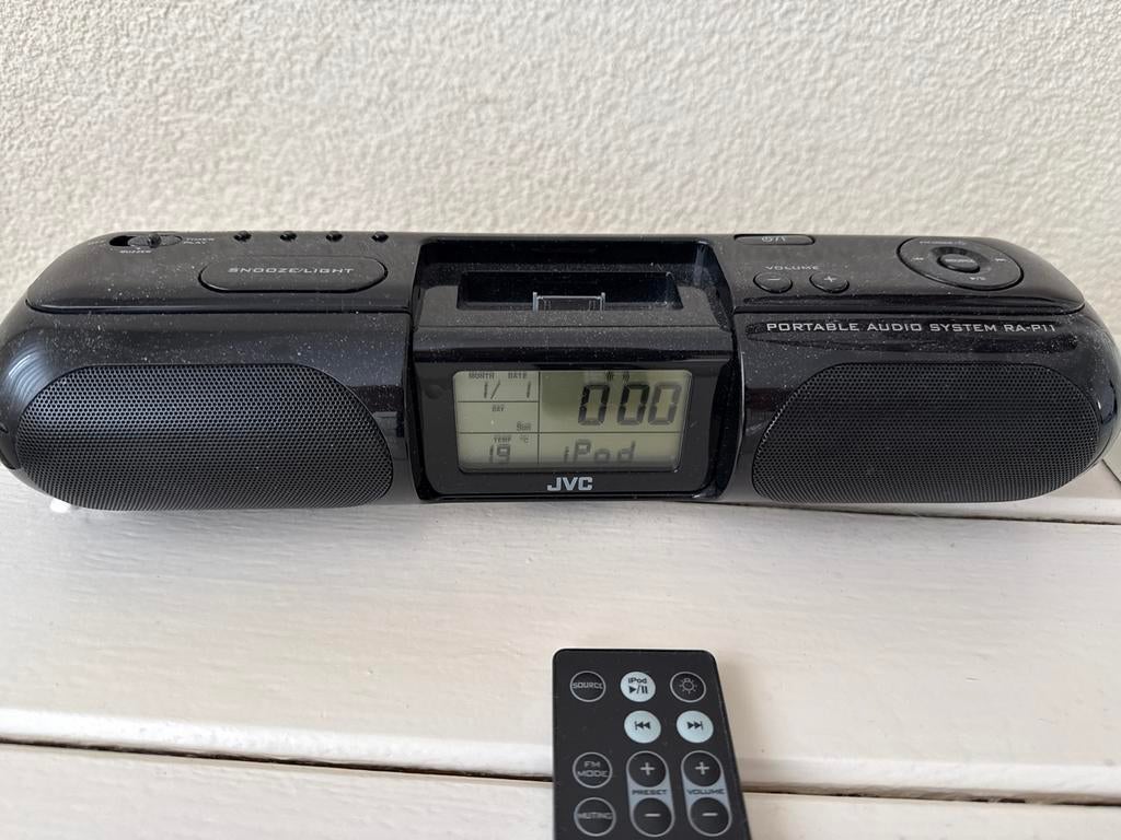 JVC audio System RA-P11+ipod-dock, Gebruikt, JVC, Tuner of Radio, Draagbaar