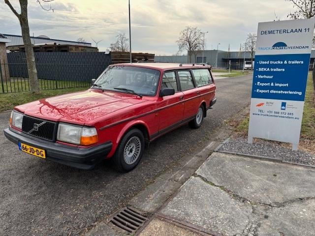 Volvo 240 2.0 Polar U9 Estate 1991 Rood LM velgen-airco, Voorwielaandrijving, 662 kg, Stof, Zwart