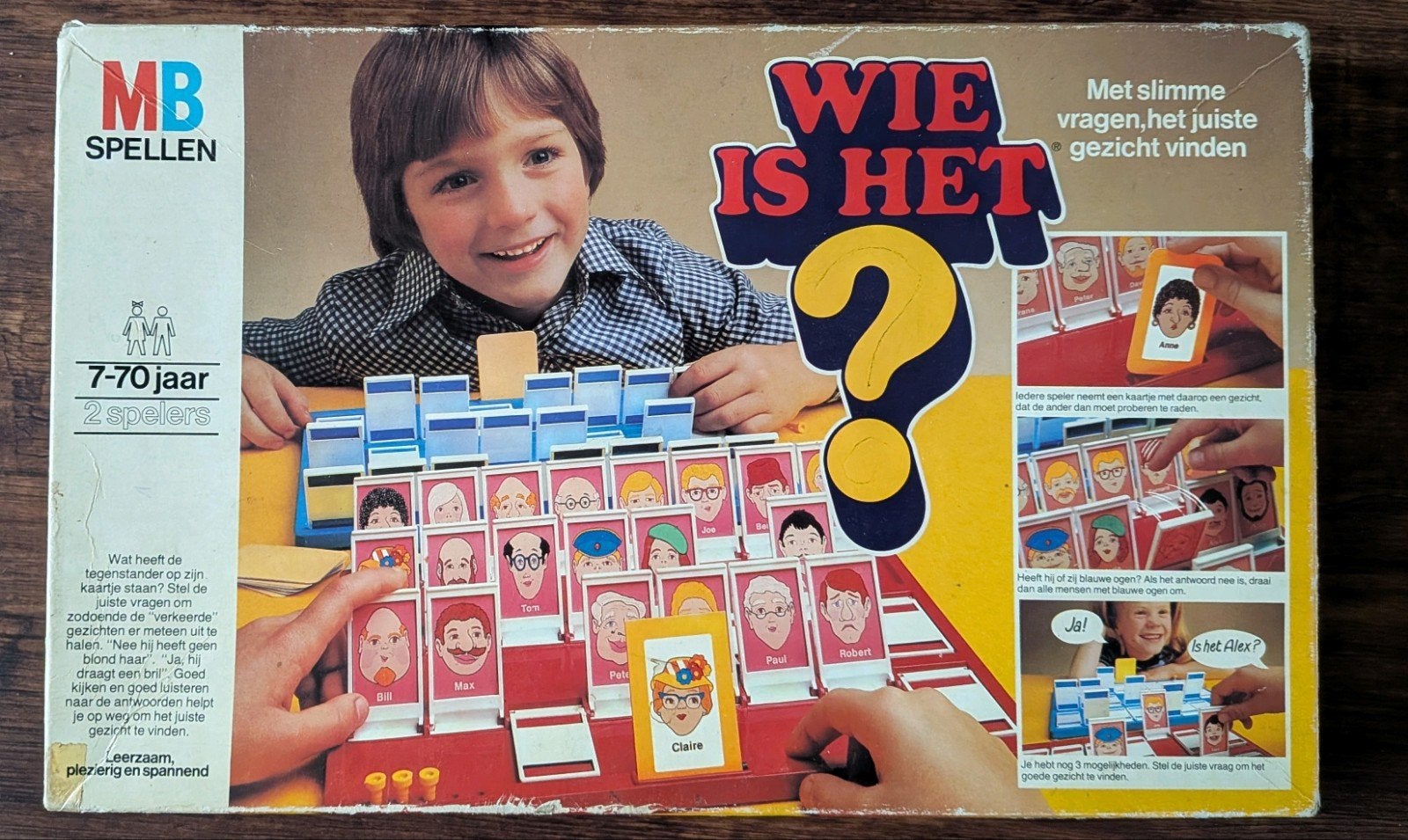 Wie is het? - Klassiek gezelschapsspel van MB Spellen, Hobby en Vrije tijd, Gezelschapsspellen | Bordspellen, Een of twee spelers