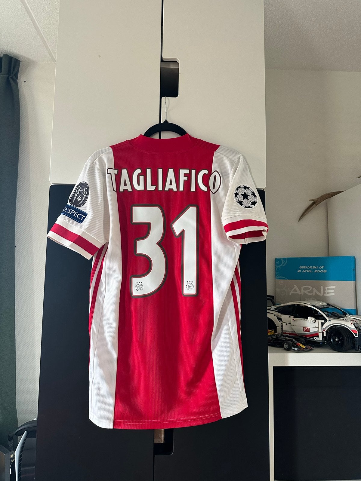Ajax 20/21 thuisshirt maat S Tagliafico, Sport en Fitness, Voetbal, Maat S, Ophalen of Verzenden, Zo goed als nieuw, Shirt