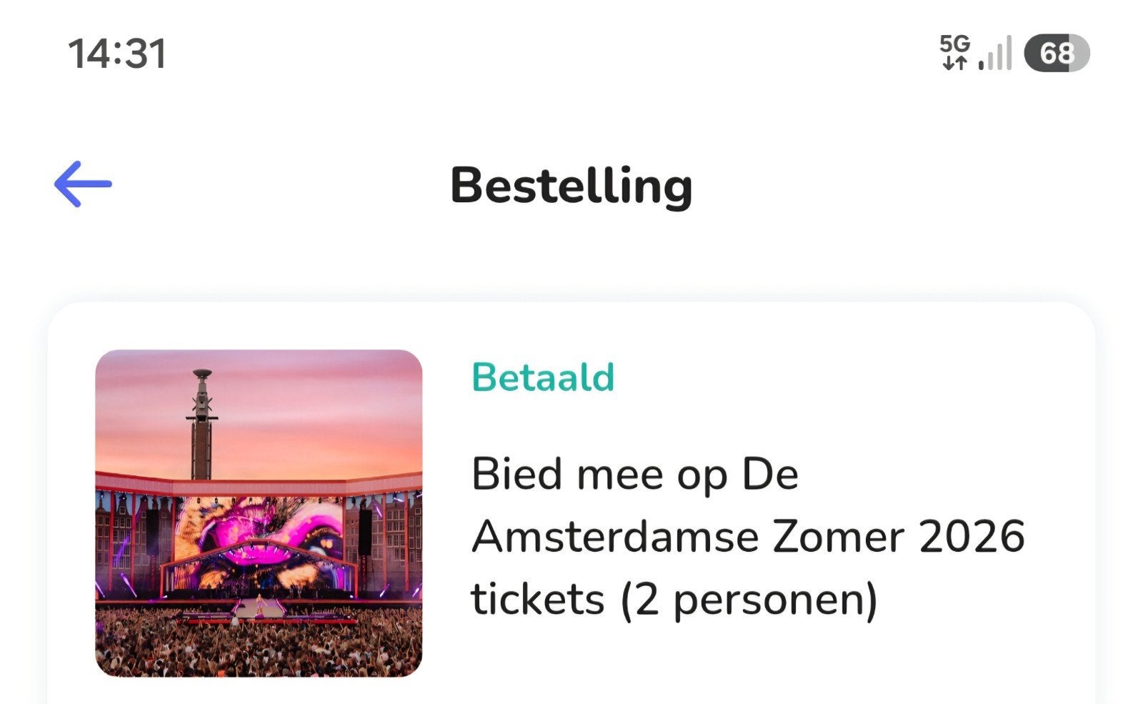 Tickets Amsterdamse Zomer 2026, Tickets en Kaartjes, Twee personen, Overige soorten