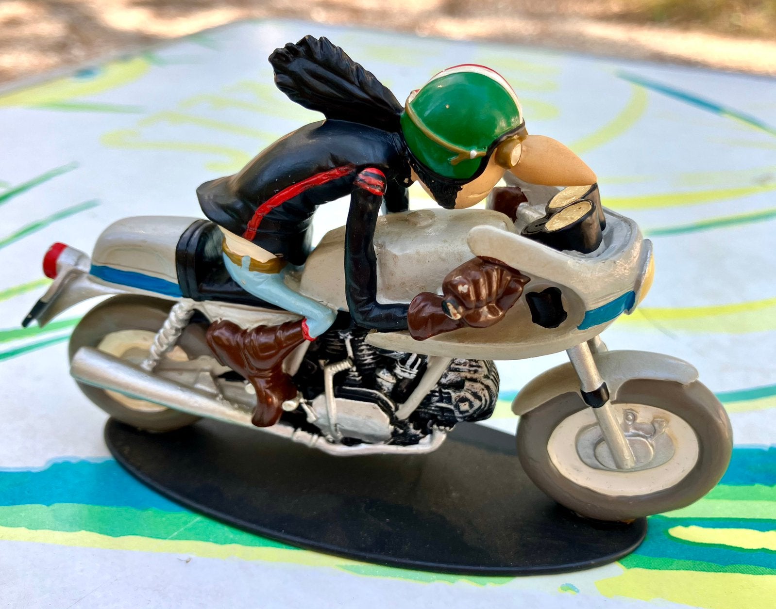 Joe Bar stripfiguur op Ducati 900 SS, Ophalen of Verzenden, Zo goed als nieuw, Beeldje of Figuurtje
