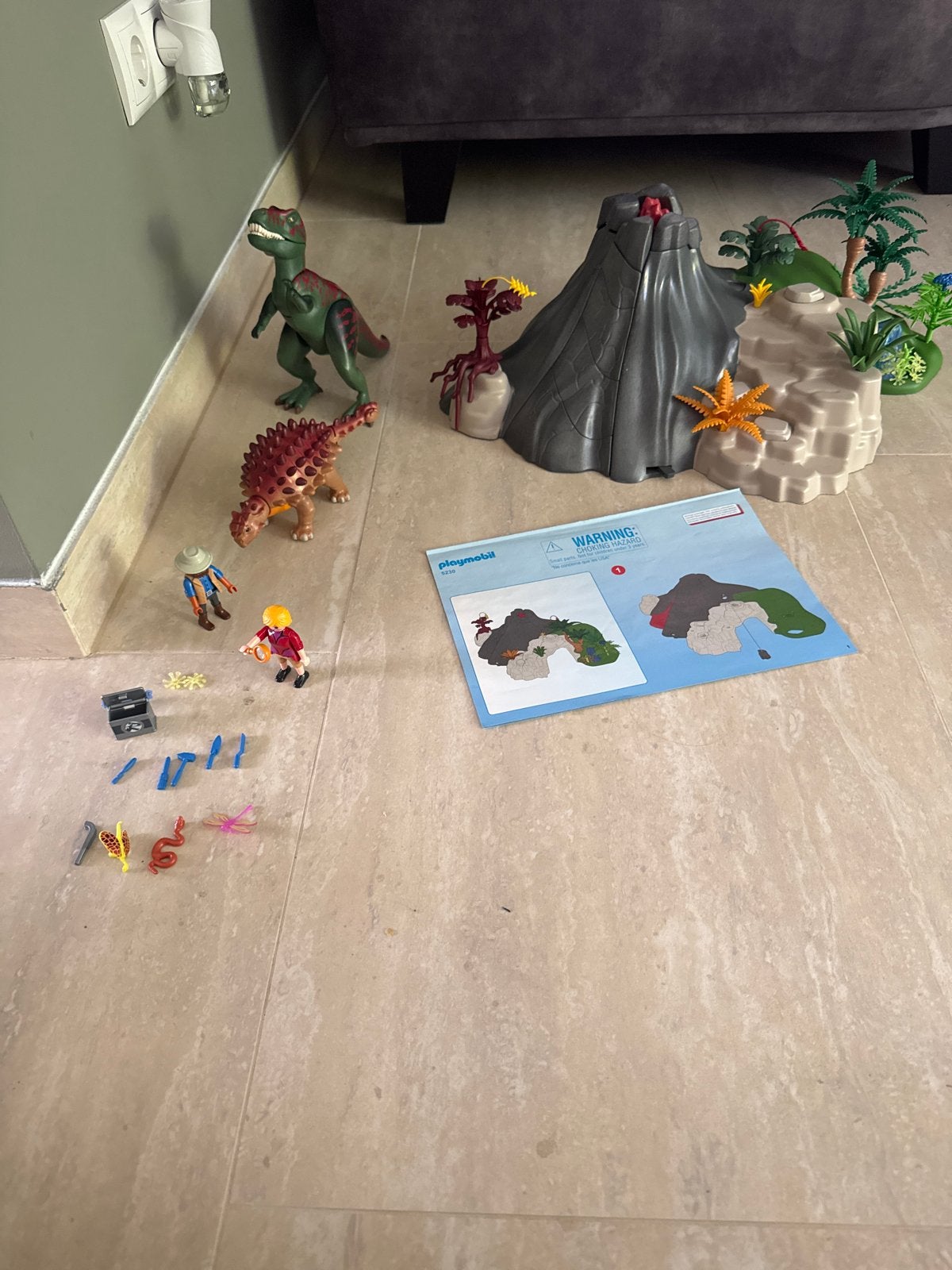 Playmobil 5230 complete set vulkaanuitbarsting, Kinderen en Baby's, Speelgoed | Playmobil, Ophalen, Complete set, Overige typen