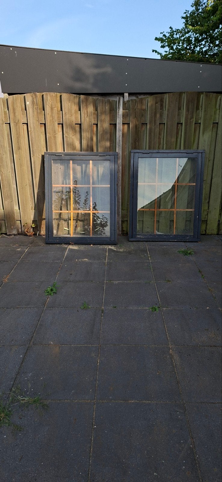 2x Blokhut klepraam met enkel glas, Ophalen
