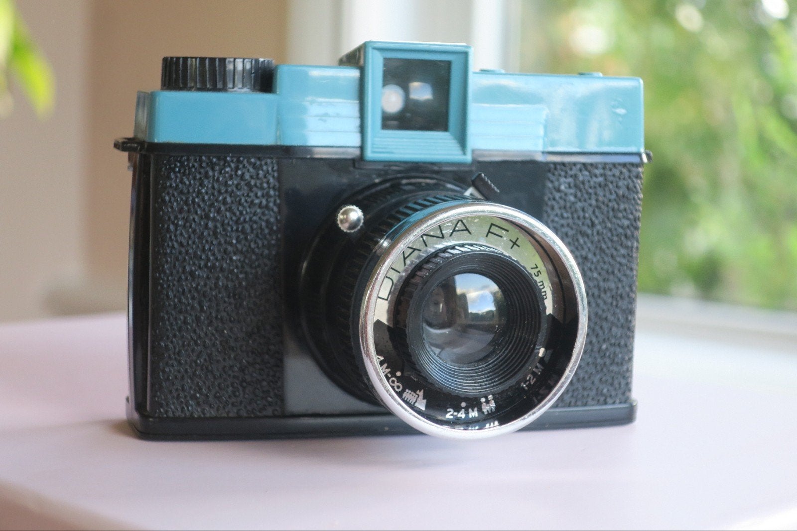 Lomography Diana F+ met fisheye lens en 35mm back, Ophalen of Verzenden, Compact, Overige Merken