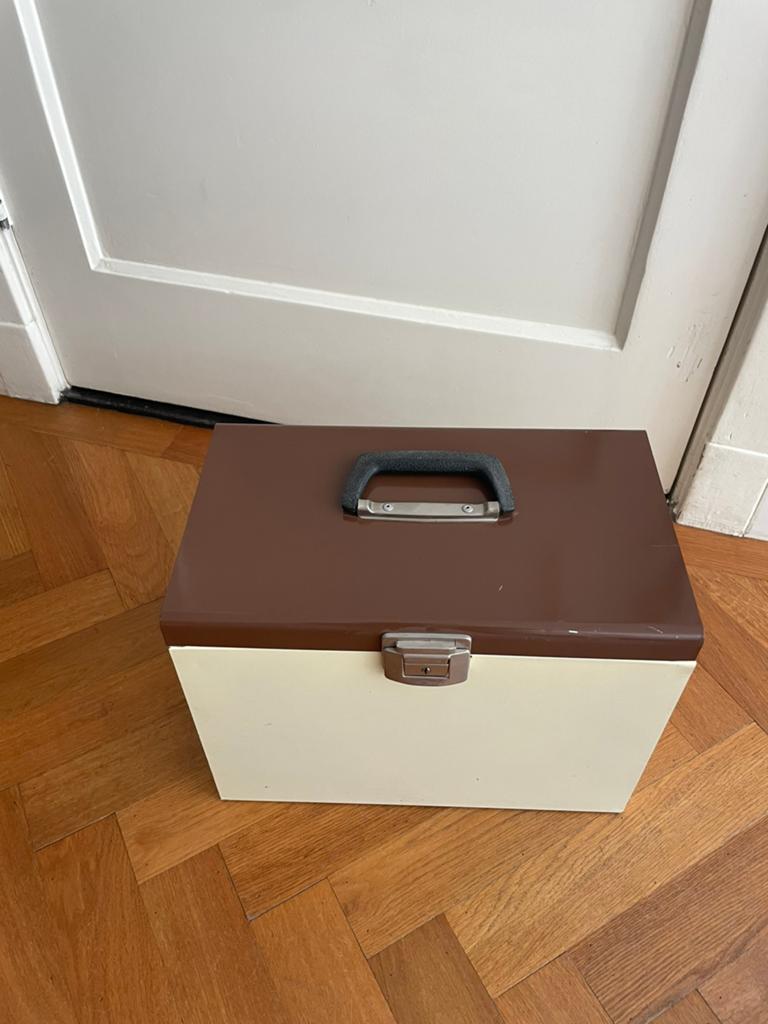 Mooie archiefbox hangmappenkist incl. hangmappen, Ophalen, Gebruikt