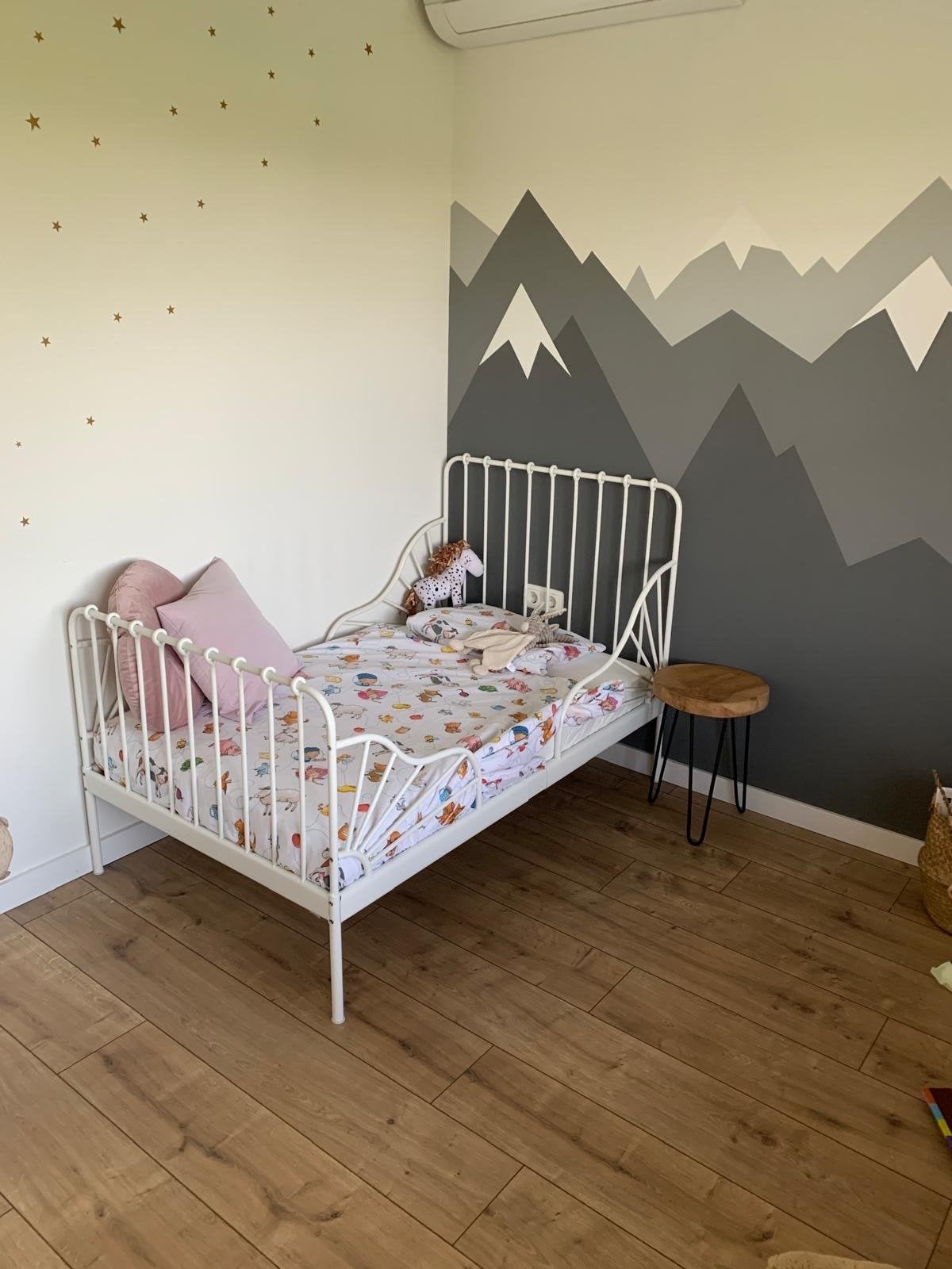 IKEA minnen Meegroeibed met ÖMSINT Pocketveringmatras, Ophalen, 70 tot 85 cm, Zo goed als nieuw, Matras