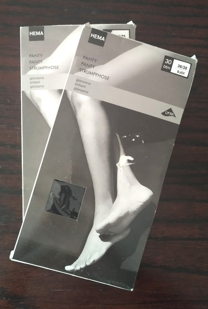 Hema Glans Panty, 30 Denier, Zwart, Maat 36-38, Maat 36/38 (S), Zwart, Ophalen of Verzenden, Zo goed als nieuw