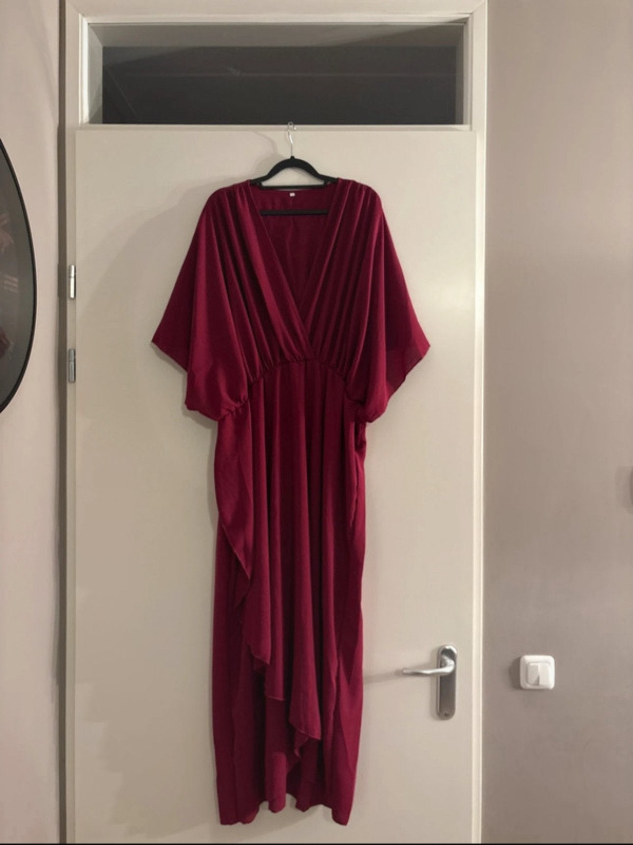 Bordeauxrode Maxi Jurk / Kaftan Elegante Feestjurk, Maat 46/48 (XL) of groter, Nieuw, Ophalen of Verzenden, Rood