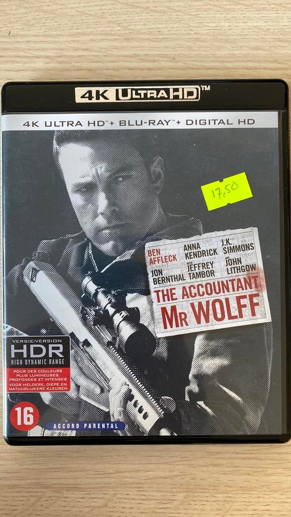 The accountant 4K blu ray NL versie mr wolff, Ophalen of Verzenden, Zo goed als nieuw, Actie