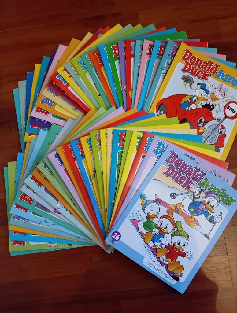 52 donald duck junior GEEN puzzels en spellen gemaakt!, Complete serie of reeks, Ophalen of Verzenden, Zo goed als nieuw, Donald Duck