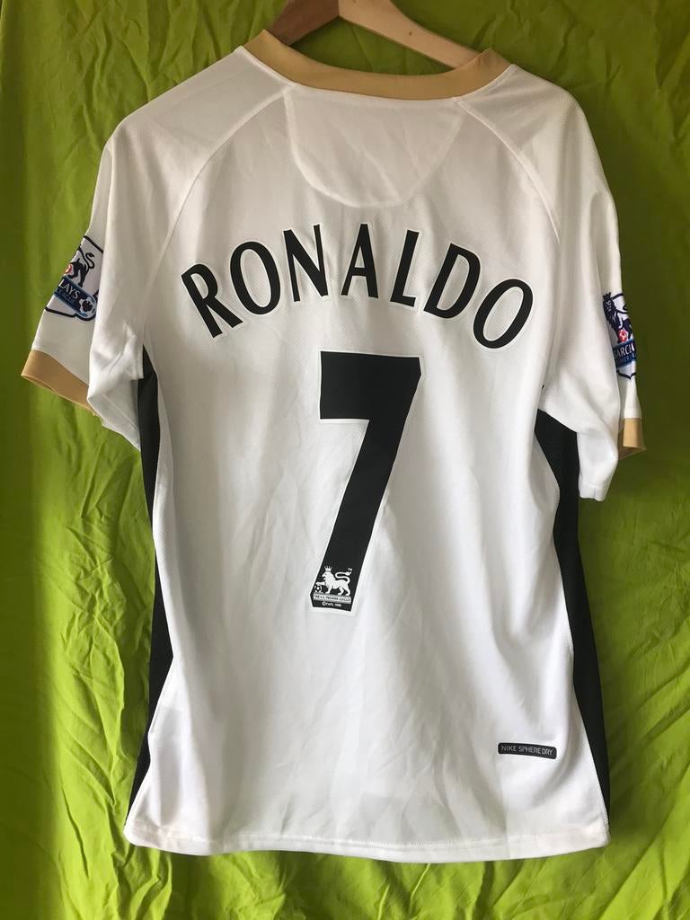 Ronaldo Manchester united retro voetbalshirt maat L, Ophalen of Verzenden, Zo goed als nieuw, Buitenlandse clubs, Shirt