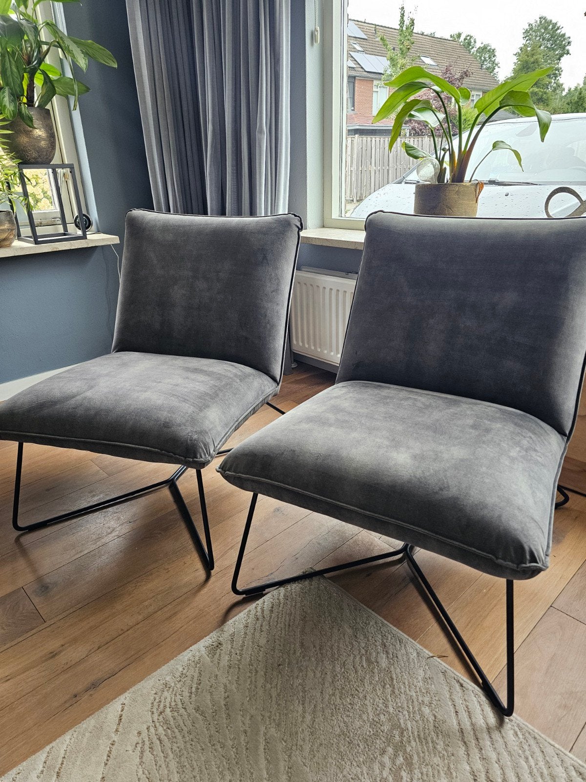2 comfortabele stoelen van Profijtmeubel - Zo goed als nieuw, Ophalen, Minder dan 75 cm, Zo goed als nieuw, Stof