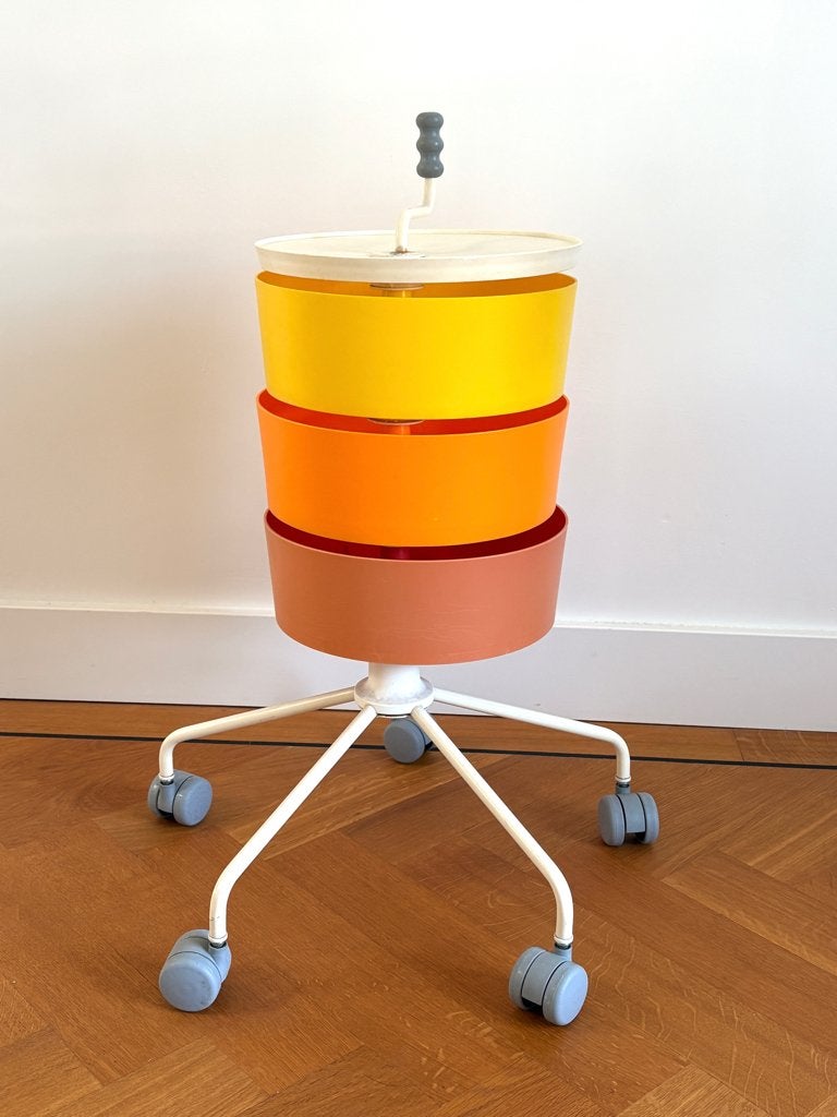 Vintage IKEA Maria Hedensjö trolley opbergtrolley PS Klyftig, Ophalen, 50 tot 100 cm, Rond, Kunststof